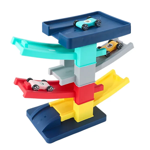CPS304474 Montessori Toy Gliding Car Ramp Slot Toy for Toddler Ramp Ra