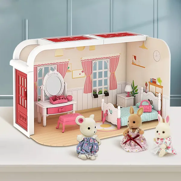 CPS261000 Kids Educational Toys DIY Kids Fun Plastic Diy Furniture Bed