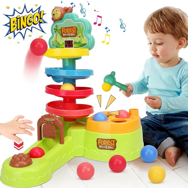 CPS305023 Baby Toddler Montessori Toys Hammer Pound Ball Toy Shoot Bal