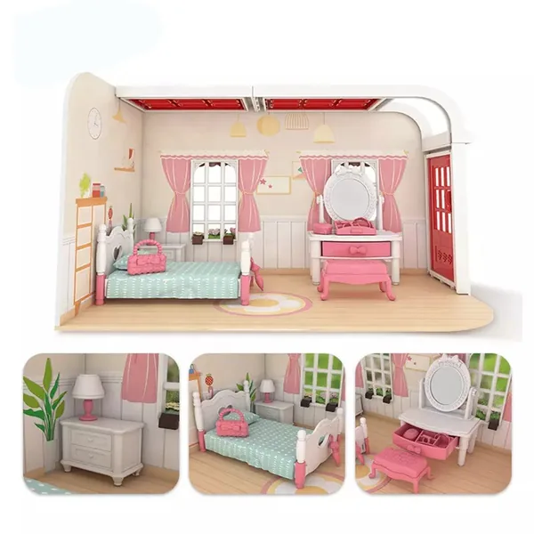 CPS261000 Kids Educational Toys DIY Kids Fun Plastic Diy Furniture Bed