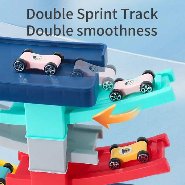 CPS304474 Montessori Toy Gliding Car Ramp Slot Toy for Toddler Ramp Ra