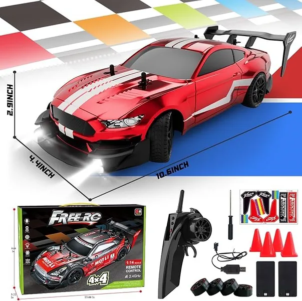 CPS335614 Remote Control Car Truck RC Drift Car 1:14 Scale 4WD LED Lig