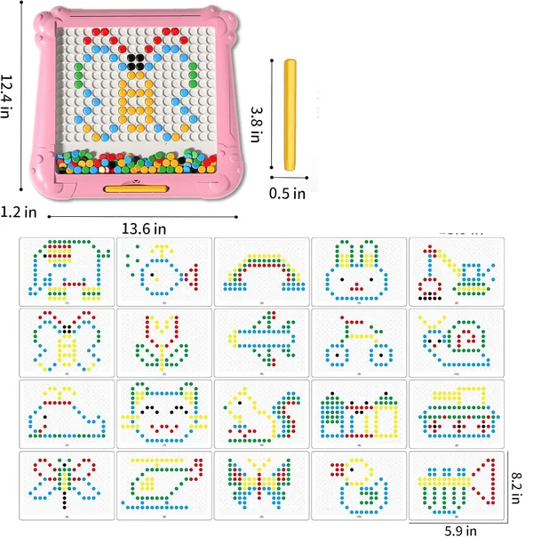CPS287953 Montessori Educational Plastic Magnetic Drawing Board Toddle