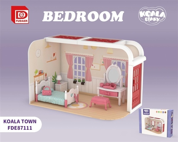 Educational DIY Fun Plastic Furniture Bedroom House Toy Model - wholesale product image