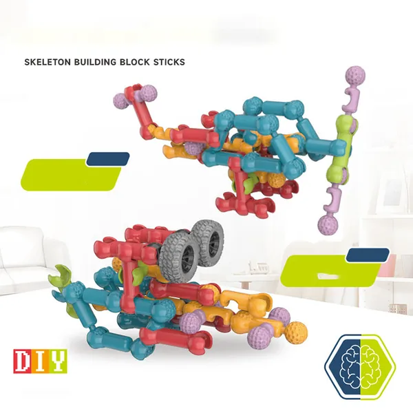 CPS281094 Custom Building Blocks Educational 72pcs DIY Plastic Smart S