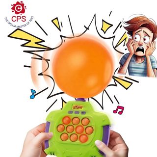 Pop Fidgets Kids Games Toys Handheld Sensory with Balloons Quicks Push Game Console Bubble Stress Pop Light-up Toy Game