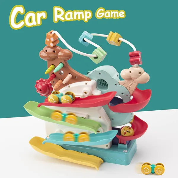 CPS287262 5 in 1 Toys for Kids Car Ramp Toy Basketball Shooting Game W