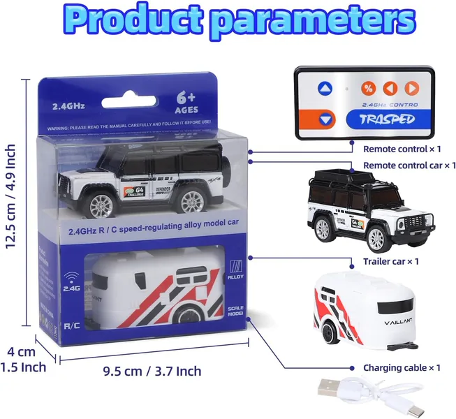 CPS289938 Mini Alloy Off-Road Remote Control Car for Kids 164 Scale 2.