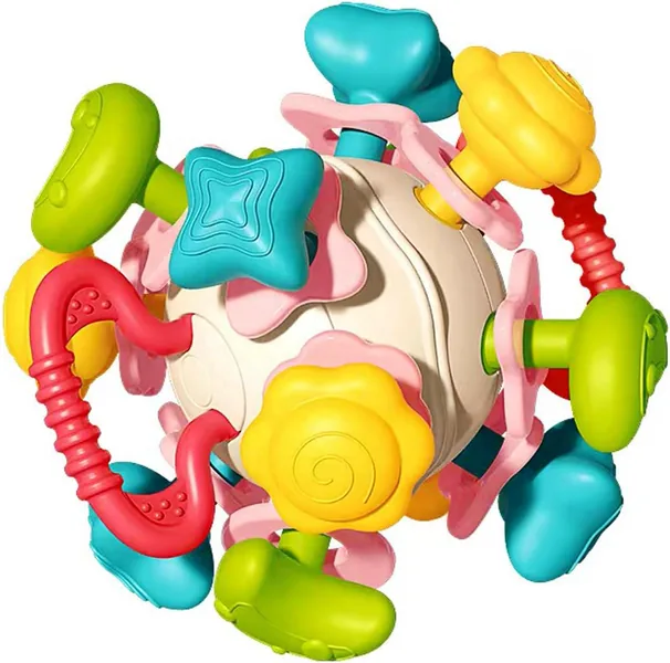 CPS286411 4 in 1 Baby Sensory Toys Infant Chew Rattles Newborn Toddler