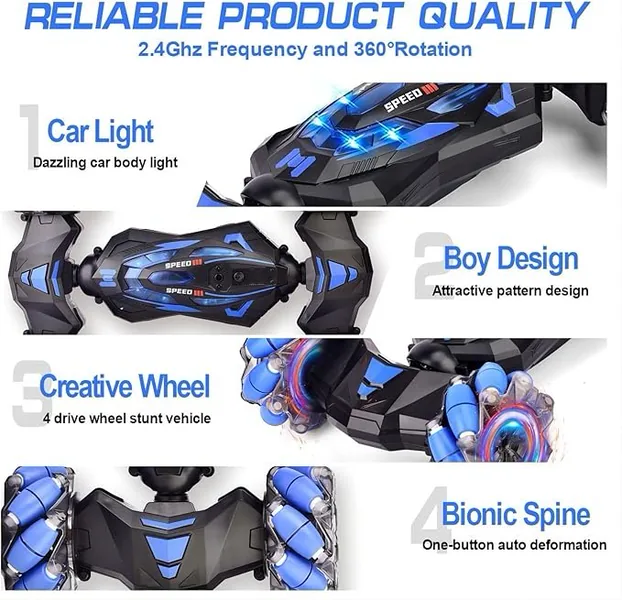 CPS289538 1:12 Gesture Sensing RC Stunt Car 2.4Ghz 4WD Hand Controlled