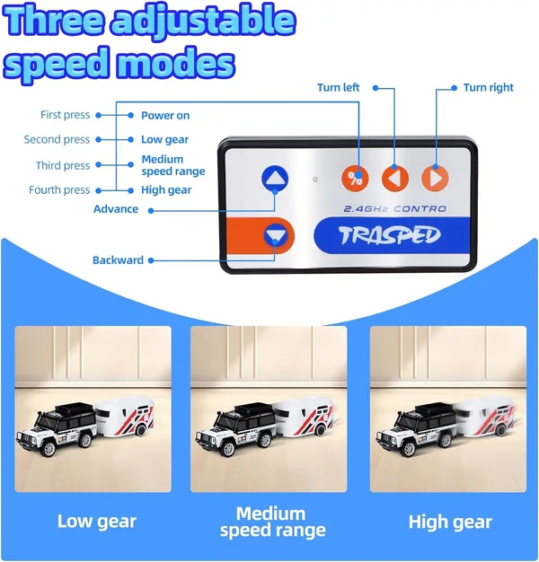 CPS289938 Mini Alloy Off-Road Remote Control Car for Kids 164 Scale 2.