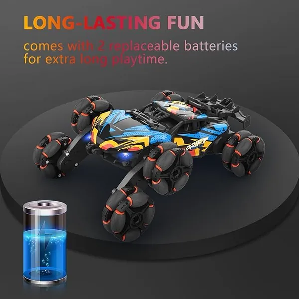 CPS306028 6WD RC Drift Stunt Car with Light-Up Toys 360 Rotating Spray