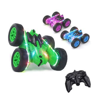 Double-Sided 360-Degree Flip Stunt RC Cars with LED