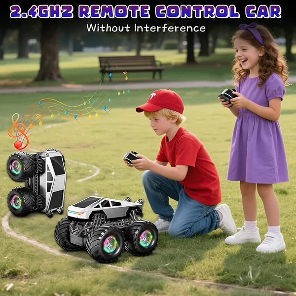 CPS338438 Remote Control Car Toy for Kids 360 Rotating 4WD RC Stunt Ca