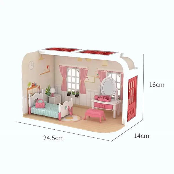 CPS261000 Kids Educational Toys DIY Kids Fun Plastic Diy Furniture Bed