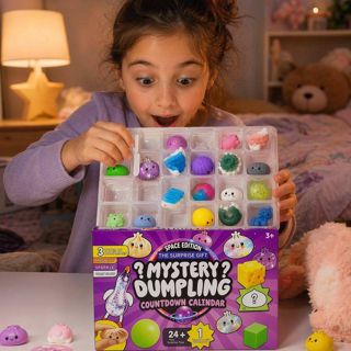Mystery Dumpling Fidget Squishy Blind Box with Countdown Calendar