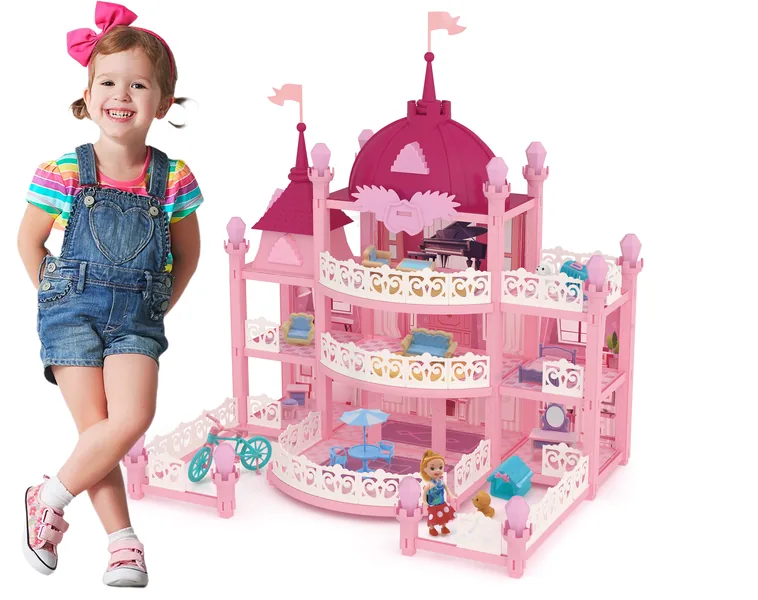 CPS261768 DIY Miniature Wooden Furniture Play Set for Kids Little Girl