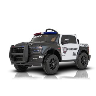 Licensed Police Pickup Truck 12V Ride-On with LED Siren