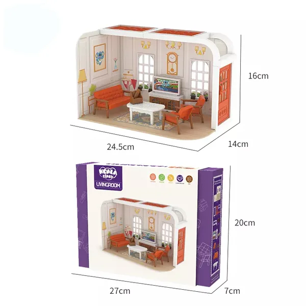 Diary DIY House Kit with Miniature Furniture - wholesale product image
