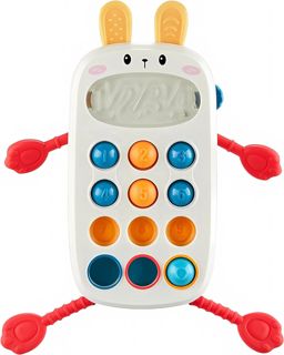 Pull String Fidgets Rabbit Mobile Phone Sensory Toy for Toddlers