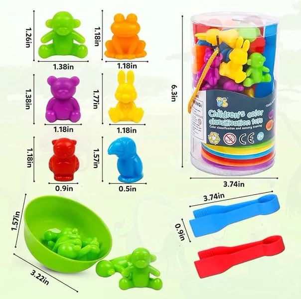 Sensory Educational Dinosaur Color Sorting and Shape Matching Toy - wholesale product image