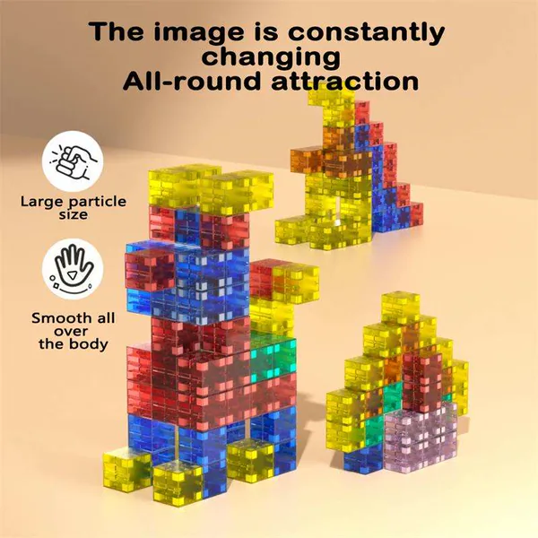CPS296539 32pcs Digit Blocks STEM Learning Toys Translucent Magnetics