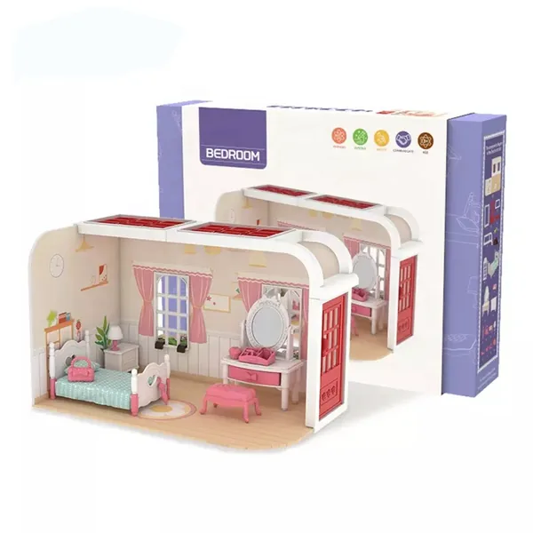 CPS261000 Kids Educational Toys DIY Kids Fun Plastic Diy Furniture Bed