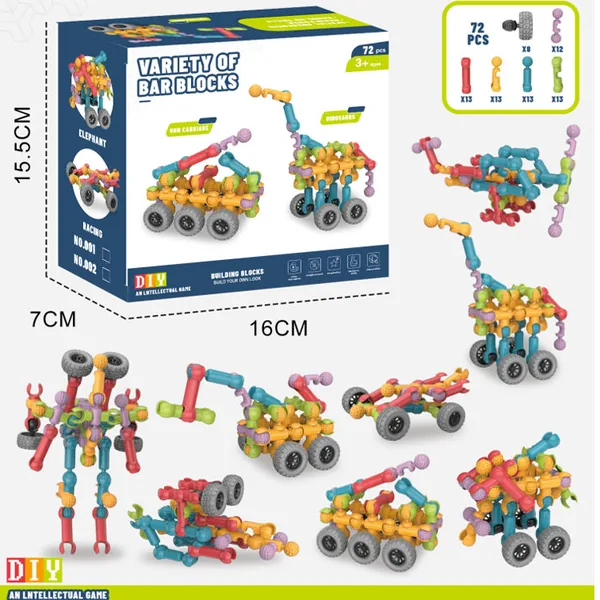 CPS281094 Custom Building Blocks Educational 72pcs DIY Plastic Smart S