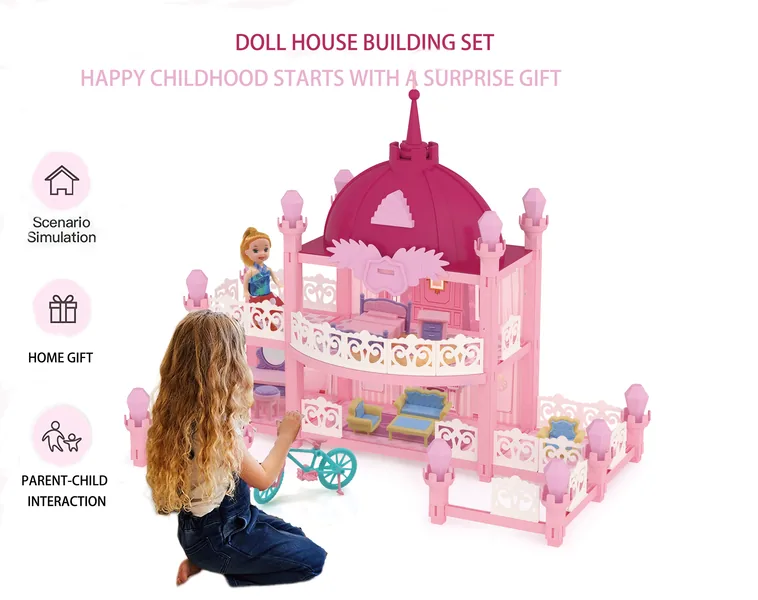 DIY Miniature Wooden Furniture Play Set with House Toys - wholesale product image