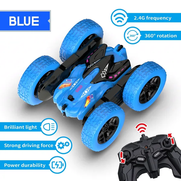 CPS303129 RC Stunt Cars Double-Sided Driving 360-degree Flips Stunt RC