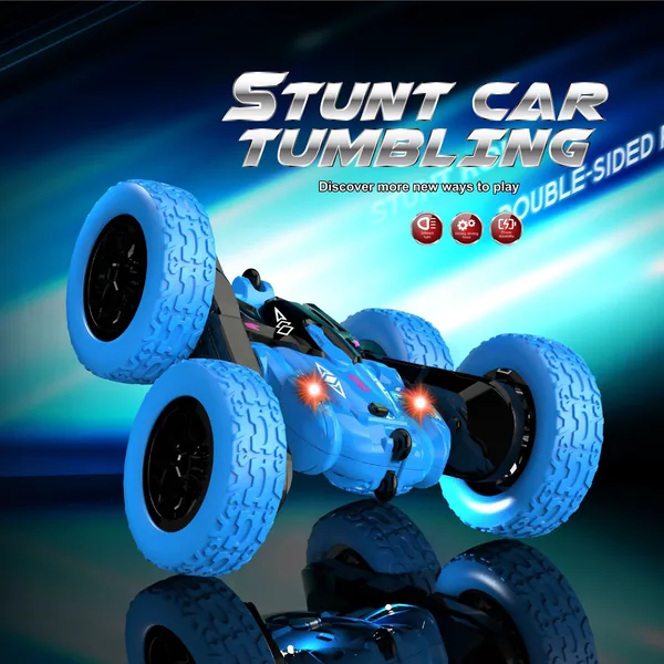 CPS303129 RC Stunt Cars Double-Sided Driving 360-degree Flips Stunt RC